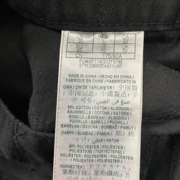 Guess Drexel Skinny Chino Pants Womens 33x26 Black Dark Wash Mid Rise Cotton - Picture 8 of 16